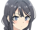 sakurajima-mai-seishun-buta-yarou-aobuta-anime-manga-waifu-femme-actrice-lyceenne-bunny-girl-cheveux-noirs-yeux-violets