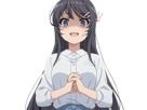sakurajima-mai-seishun-buta-yarou-aobuta-anime-manga-waifu-femme-actrice-lyceenne-bunny-girl-cheveux-noirs-yeux-violets