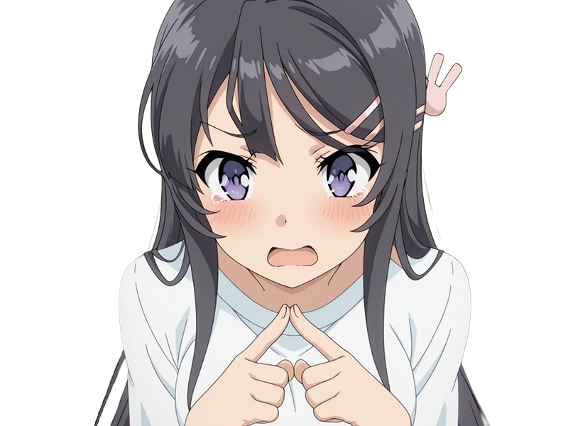 sakurajima mai seishun-buta-yarou aobuta anime manga waifu femme actrice lyceenne bunny girl cheveux-noirs yeux-violets