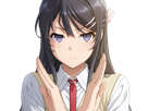 sakurajima-mai-seishun-buta-yarou-aobuta-anime-manga-waifu-femme-actrice-lyceenne-bunny-girl-cheveux-noirs-yeux-violets