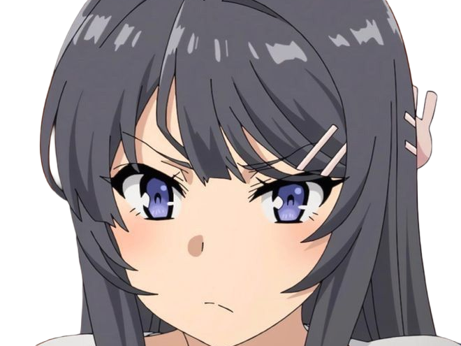 sakurajima mai seishun-buta-yarou aobuta anime manga waifu femme actrice lyceenne bunny girl cheveux-noirs yeux-violets