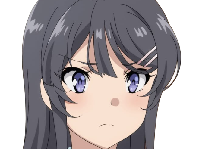 sakurajima mai seishun-buta-yarou aobuta anime manga waifu femme actrice lyceenne bunny girl cheveux-noirs yeux-violets