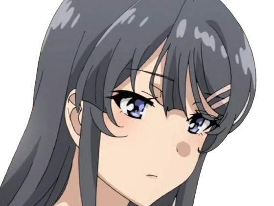 sakurajima mai seishun-buta-yarou aobuta anime manga waifu femme actrice lyceenne bunny girl cheveux-noirs yeux-violets