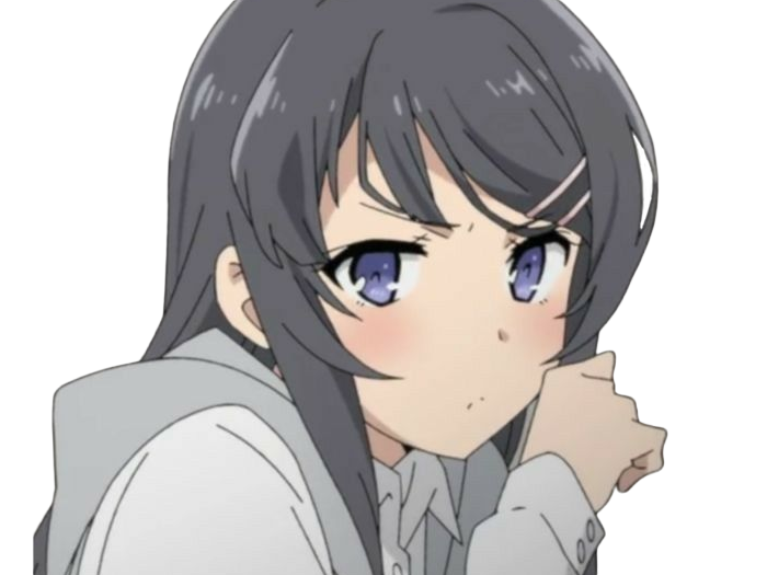 sakurajima mai seishun-buta-yarou aobuta anime manga waifu femme actrice lyceenne bunny girl cheveux-noirs yeux-violets