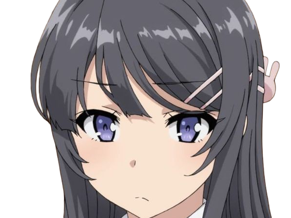 sakurajima mai seishun-buta-yarou aobuta anime manga waifu femme actrice lyceenne bunny girl cheveux-noirs yeux-violets