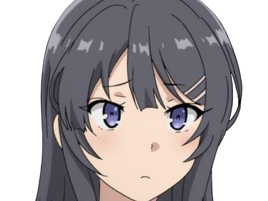 sakurajima mai seishun-buta-yarou aobuta anime manga waifu femme actrice lyceenne bunny girl cheveux-noirs yeux-violets