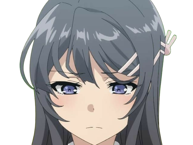 sakurajima mai seishun-buta-yarou aobuta anime manga waifu femme actrice lyceenne bunny girl cheveux-noirs yeux-violets