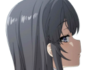 sakurajima-mai-seishun-buta-yarou-aobuta-anime-manga-waifu-femme-actrice-lyceenne-bunny-girl-cheveux-noirs-yeux-violets