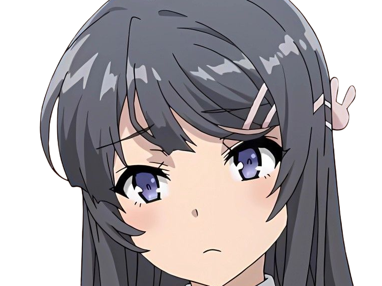 sakurajima mai seishun-buta-yarou aobuta anime manga waifu femme actrice lyceenne bunny girl cheveux-noirs yeux-violets