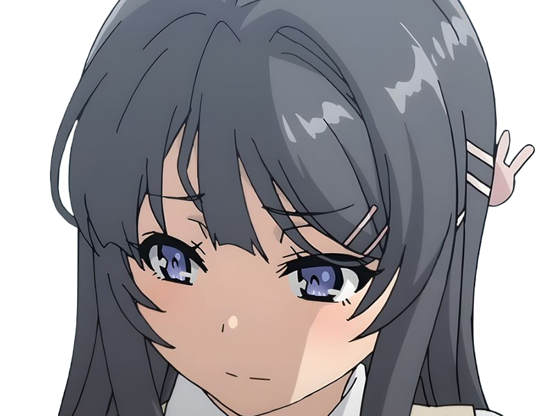 sakurajima mai seishun-buta-yarou aobuta anime manga waifu femme actrice lyceenne bunny girl cheveux-noirs yeux-violets