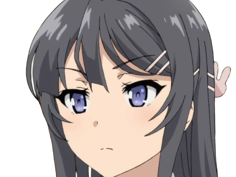 sakurajima mai seishun-buta-yarou aobuta anime manga waifu femme actrice lyceenne bunny girl cheveux-noirs yeux-violets