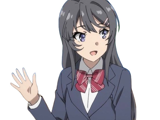sakurajima mai seishun-buta-yarou aobuta anime manga waifu femme actrice lyceenne bunny girl cheveux-noirs yeux-violets