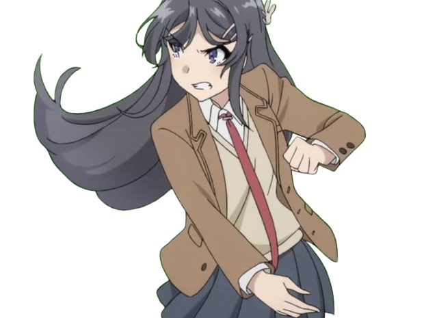 sakurajima mai seishun-buta-yarou aobuta anime manga waifu femme actrice lyceenne bunny girl cheveux-noirs yeux-violets