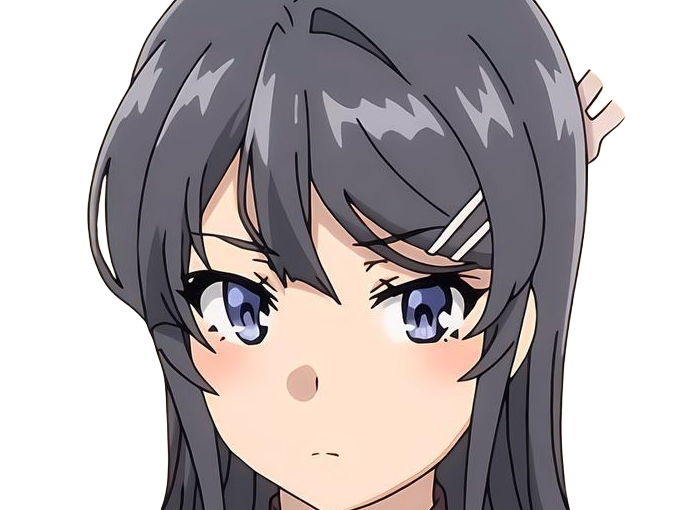 sakurajima mai seishun-buta-yarou aobuta anime manga waifu femme actrice lyceenne bunny girl cheveux-noirs yeux-violets