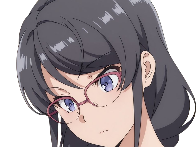 sakurajima mai seishun-buta-yarou aobuta anime manga waifu femme actrice lyceenne bunny girl cheveux-noirs yeux-violets