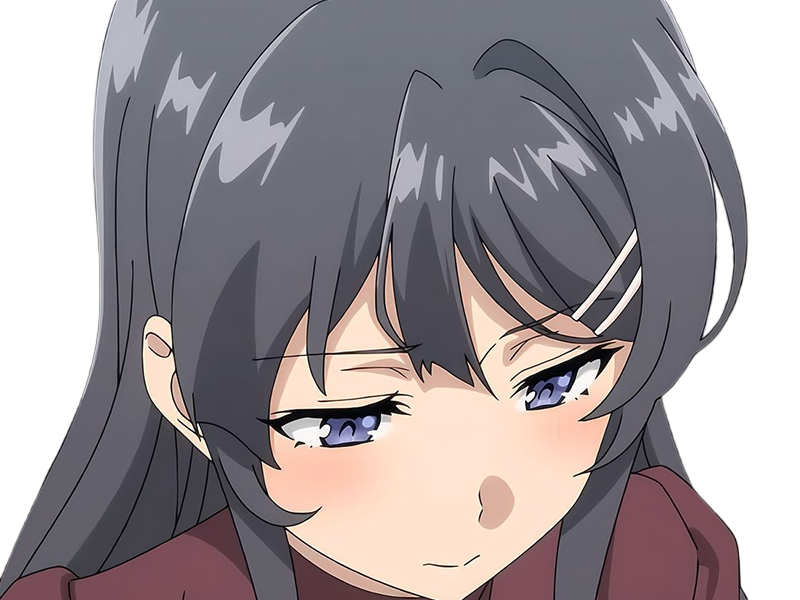 sakurajima mai seishun-buta-yarou aobuta anime manga waifu femme actrice lyceenne bunny girl cheveux-noirs yeux-violets