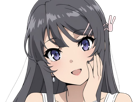 sakurajima-mai-seishun-buta-yarou-aobuta-anime-manga-waifu-femme-actrice-lyceenne-bunny-girl-cheveux-noirs-yeux-violets