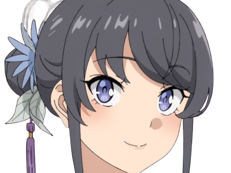 sakurajima mai seishun-buta-yarou aobuta anime manga waifu femme actrice lyceenne bunny girl cheveux-noirs yeux-violets