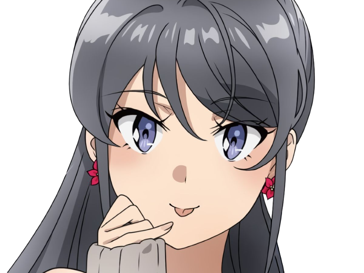sakurajima mai seishun-buta-yarou aobuta anime manga waifu femme actrice lyceenne bunny girl cheveux-noirs yeux-violets
