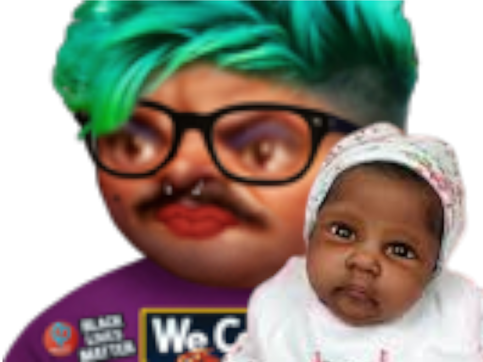 femme feministe risitas poupee reborn cheveux bleus sjw gauche gauchiste trans lesbienne lgbt woke progres