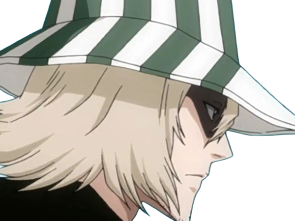 kisuke urahara bleach anime manga shinigami capitaine 12eme-division exile scientifique chapeau homme cheveux-blonds yeux-gris