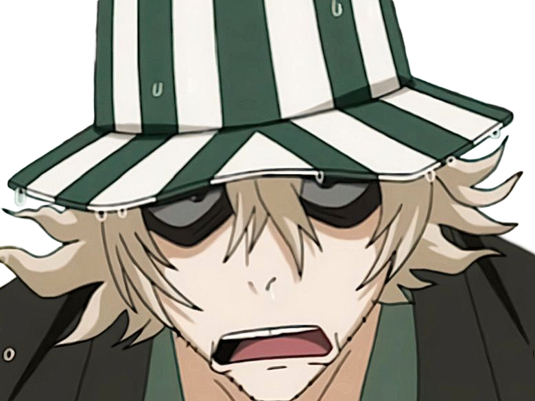 kisuke urahara bleach anime manga shinigami capitaine 12eme-division exile scientifique chapeau homme cheveux-blonds yeux-gris