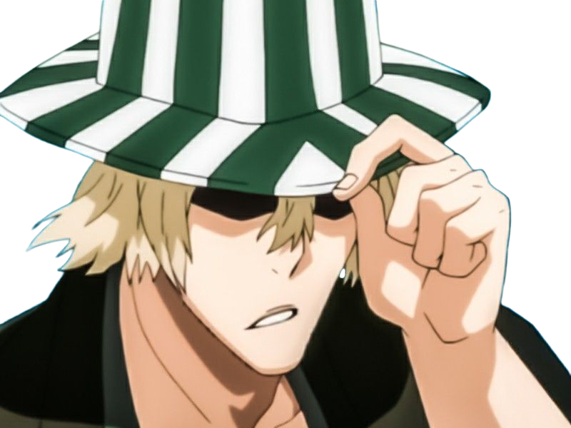 kisuke urahara bleach anime manga shinigami capitaine 12eme-division exile scientifique chapeau homme cheveux-blonds yeux-gris