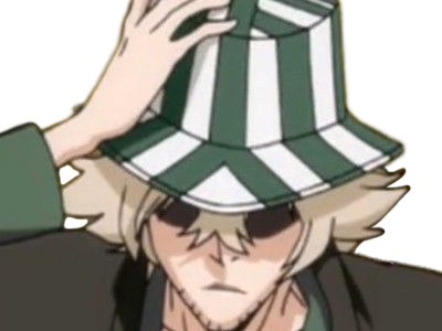 kisuke urahara bleach anime manga shinigami capitaine 12eme-division exile scientifique chapeau homme cheveux-blonds yeux-gris