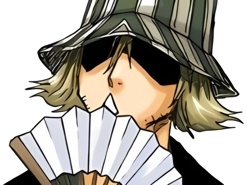 kisuke urahara bleach anime manga shinigami capitaine 12eme-division exile scientifique chapeau homme cheveux-blonds yeux-gris