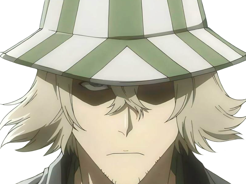 kisuke urahara bleach anime manga shinigami capitaine 12eme-division exile scientifique chapeau homme cheveux-blonds yeux-gris