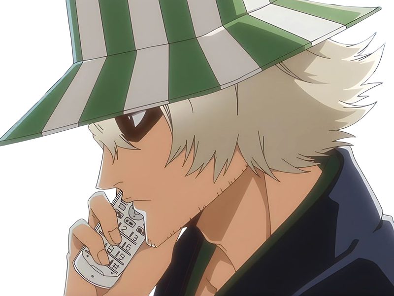 kisuke urahara bleach anime manga shinigami capitaine 12eme-division exile scientifique chapeau homme cheveux-blonds yeux-gris