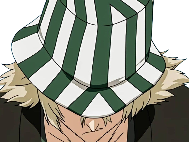 kisuke urahara bleach anime manga shinigami capitaine 12eme-division exile scientifique chapeau homme cheveux-blonds yeux-gris