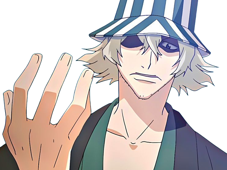 kisuke urahara bleach anime manga shinigami capitaine 12eme-division exile scientifique chapeau homme cheveux-blonds yeux-gris