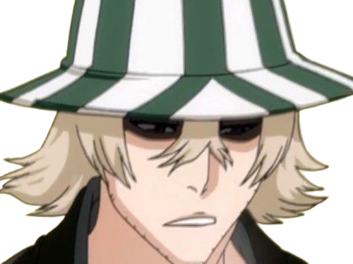 kisuke urahara bleach anime manga shinigami capitaine 12eme-division exile scientifique chapeau homme cheveux-blonds yeux-gris