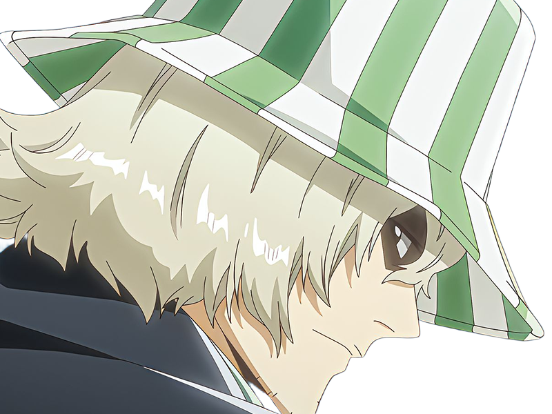 kisuke urahara bleach anime manga shinigami capitaine 12eme-division exile scientifique chapeau homme cheveux-blonds yeux-gris