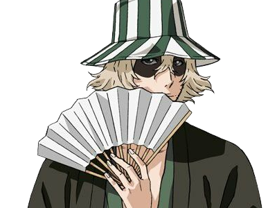 kisuke urahara bleach anime manga shinigami capitaine 12eme-division exile scientifique chapeau homme cheveux-blonds yeux-gris