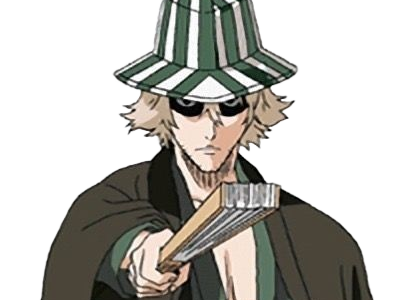 kisuke urahara bleach anime manga shinigami capitaine 12eme-division exile scientifique chapeau homme cheveux-blonds yeux-gris