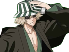 kisuke-urahara-bleach-anime-manga-shinigami-capitaine-12eme-division-exile-scientifique-chapeau-homme-cheveux-blonds-yeux-gris