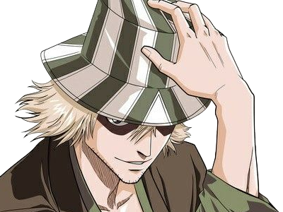 kisuke urahara bleach anime manga shinigami capitaine 12eme-division exile scientifique chapeau homme cheveux-blonds yeux-gris