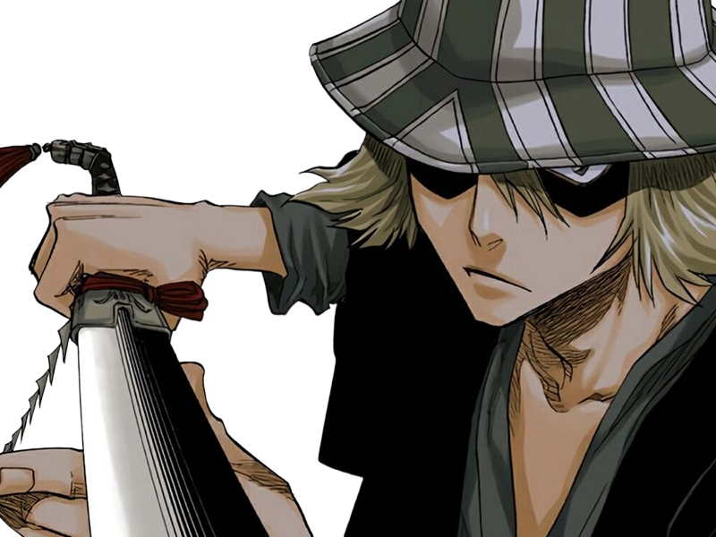 kisuke urahara bleach anime manga shinigami capitaine 12eme-division exile scientifique chapeau homme cheveux-blonds yeux-gris