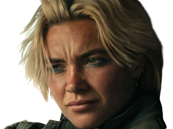 florence pugh yelena belova thunderbolts actrice britannique anglaise blonde cheveux courts yeux verts femme