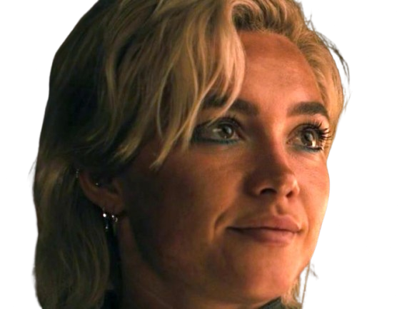 florence pugh yelena belova thunderbolts actrice britannique anglaise blonde cheveux courts yeux verts femme