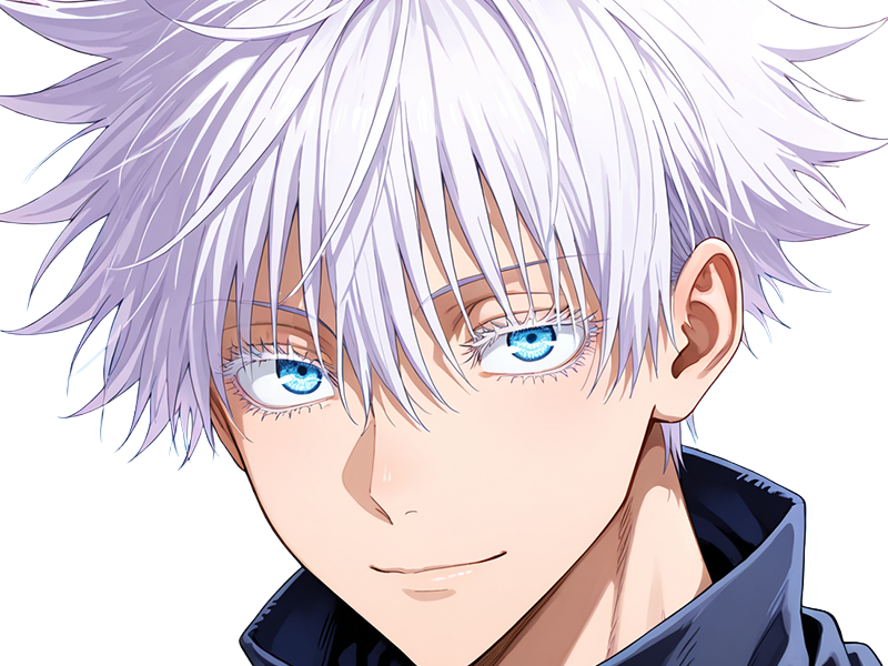 satoru gojo exorciste etudiant classe-s jujutsu kaisen jjk anime manga jeune homme prologue cheveux-blancs yeux-bleus