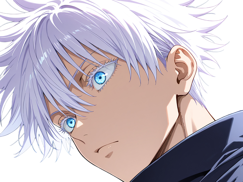 satoru gojo exorciste etudiant classe-s jujutsu kaisen jjk anime manga jeune homme prologue cheveux-blancs yeux-bleus