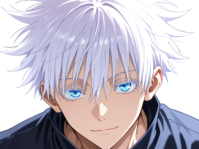 satoru gojo exorciste etudiant classe-s jujutsu kaisen jjk anime manga jeune homme prologue cheveux-blancs yeux-bleus