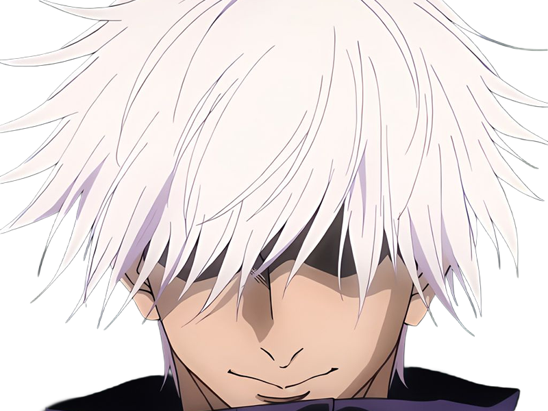 satoru gojo exorciste professeur classe-s jujutsu kaisen jjk anime manga homme le-plus-fort sans-bandeau cheveux-blancs yeux-bleus