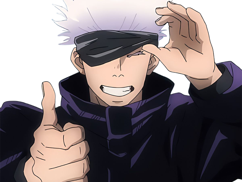 satoru gojo exorciste professeur classe-s jujutsu kaisen jjk anime manga homme le-plus-fort sans-bandeau cheveux-blancs yeux-bleus