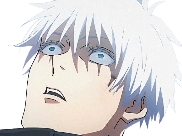 satoru gojo exorciste professeur classe-s jujutsu kaisen jjk anime manga homme le-plus-fort sans-bandeau cheveux-blancs yeux-bleus