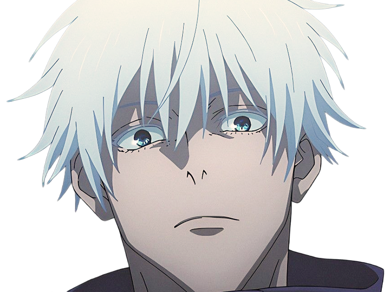 Sticker satoru gojo exorciste professeur classe s jujutsu kaisen jjk anime manga homme le plus fort sans bandeau cheveux blancs yeux bleus par Dark-63