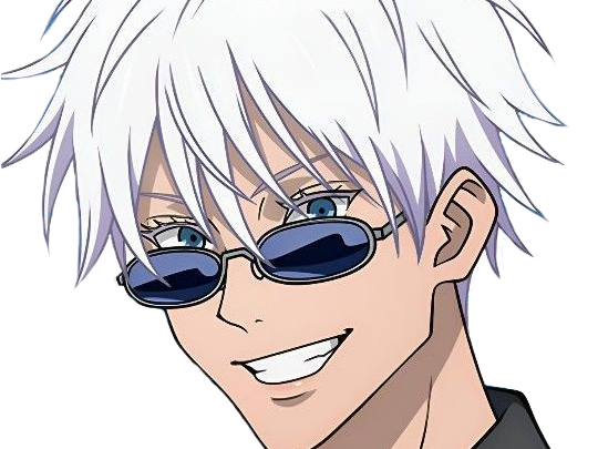 Sticker satoru gojo exorciste professeur classe s jujutsu kaisen jjk anime manga homme le plus fort sans bandeau cheveux blancs yeux bleus par Dark-63